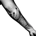 aesthetic arm sleeve tattoo design idea