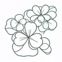 a small four-leaf clover tattoo design idea