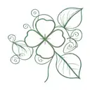 a small four-leaf clover tattoo design idea