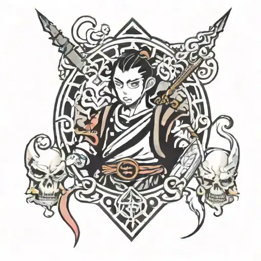 A tattoo about demon slayer anime tattoo design idea