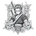 A tattoo about demon slayer anime tattoo design idea