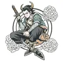 A tattoo about demon slayer anime tattoo design idea