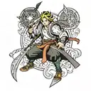 A tattoo about demon slayer anime tattoo design idea