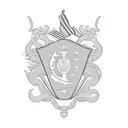 A combination of Korean and Rhode Island flags forming a unique pattern tattoo design idea