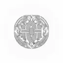 A combination of Korean and Rhode Island flags forming a unique pattern tattoo design idea