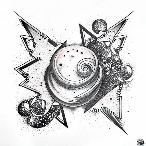 milky way tattoo design idea