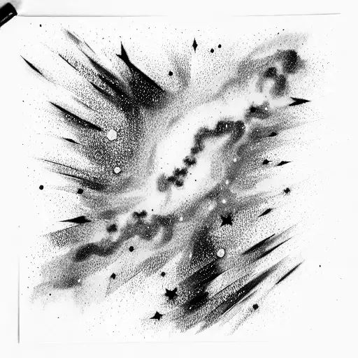 milky way tattoo design idea