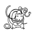 rat cute tattoo design idea