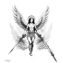 archangel raphael tattoo design idea