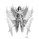 archangel raphael tattoo design idea