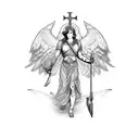 archangel raphael tattoo design idea