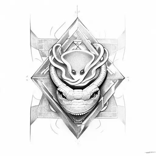 mix between AT&T's Spirit of Communications sculpture, snake tattoo design idea