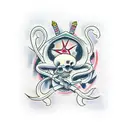 cuttlefish tattoo design idea