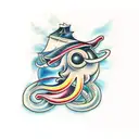 cuttlefish tattoo design idea