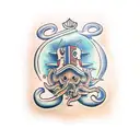 cuttlefish tattoo design idea