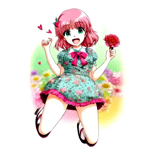 heart dad daughter flower  tattoo design idea