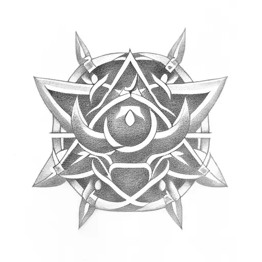 kunai with torii gate tattoo design idea