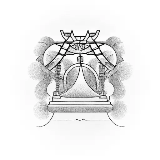 simple torii gate tattoo design idea