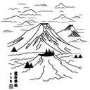 mount fuji large tattoo design idea