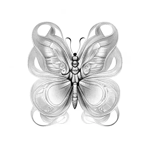 Butterfly for men tattoo design idea