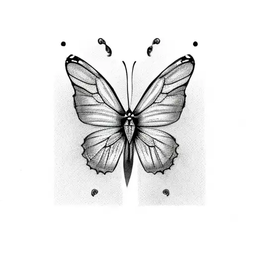 Butterfly for men tattoo design idea