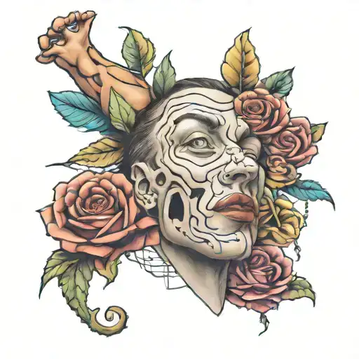 love me or hate me tattoo design idea