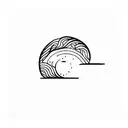 small water waves tattoo design idea