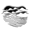 small water waves tattoo design idea