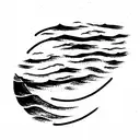 small water waves tattoo design idea