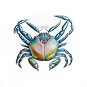 Crab tattoo design idea