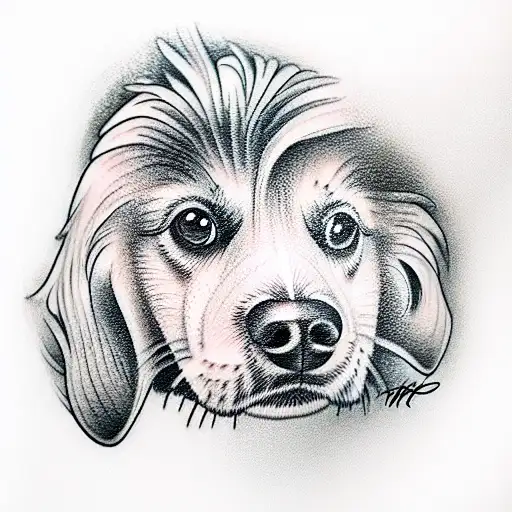 Dog tattoo design idea