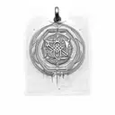 saint benedict medal tattoo design idea