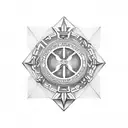 saint benedict medal tattoo design idea