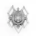 police saint benedict medal tattoo design idea