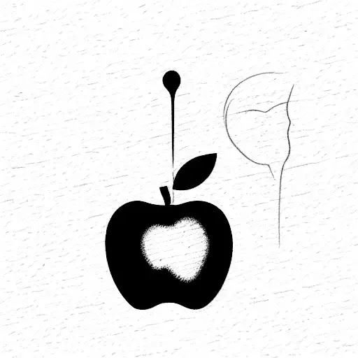 an apple juice box with an apple on it and the text "Are you Apple juice?" on it tattoo design idea
