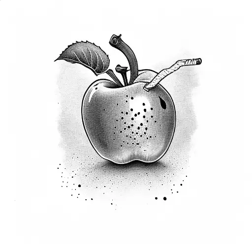 an apple juice box with an apple with "Are you Apple juice?" wrote under it tattoo design idea