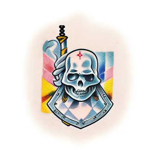 haunted chess piece  tattoo design idea