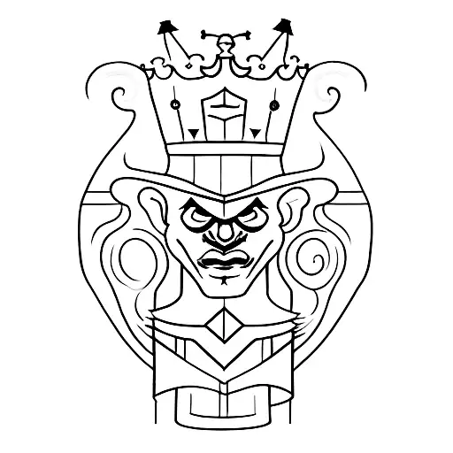 haunted chess piece  tattoo design idea