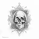 skull mariachi tattoo design idea