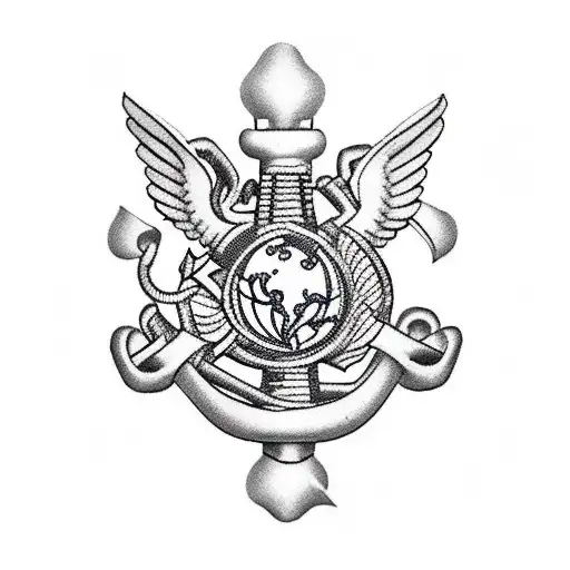 Marine Corps tattoo design idea