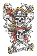 pirates Jolly Roger tattoo design idea