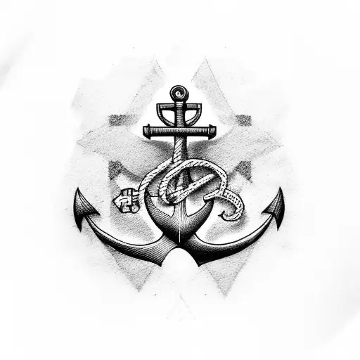 anchor with nurse symbol tattoo design idea