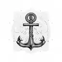 anchor and caduceus tattoo design idea