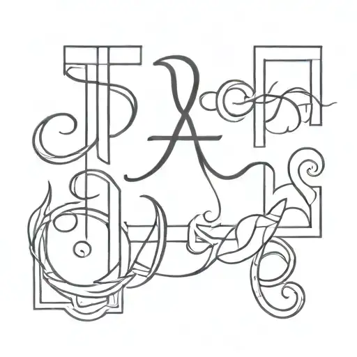 Block 385 lettering in ultra style tattoo design idea