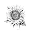 Sunflower tattoo design idea