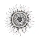 Sunflower tattoo design idea