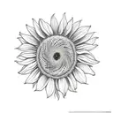 Sunflower tattoo design idea