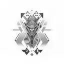 a ractagular bar with sharp edges that is filled with black color in contrast going from the darkest till the brightest  tattoo design idea