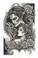 hades and persephone  tattoo design idea