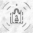 A movie clapperboard merged with a cybersecurity lock symbol tattoo design idea